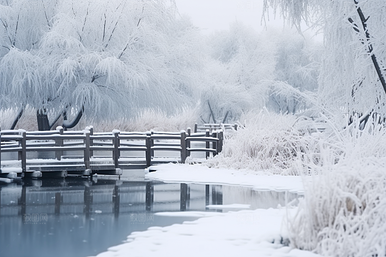 大雪风光高清冬天摄影图
