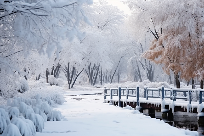 大雪风光唯美户外摄影图