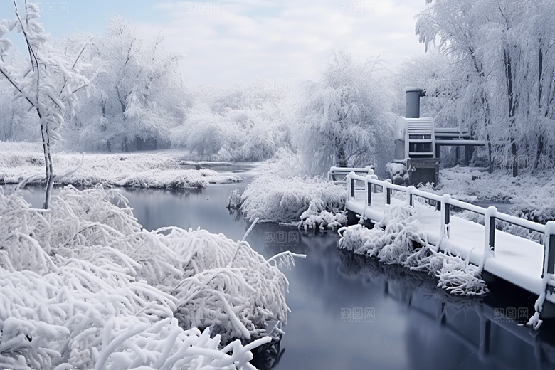 大雪风光室外景色摄影图
