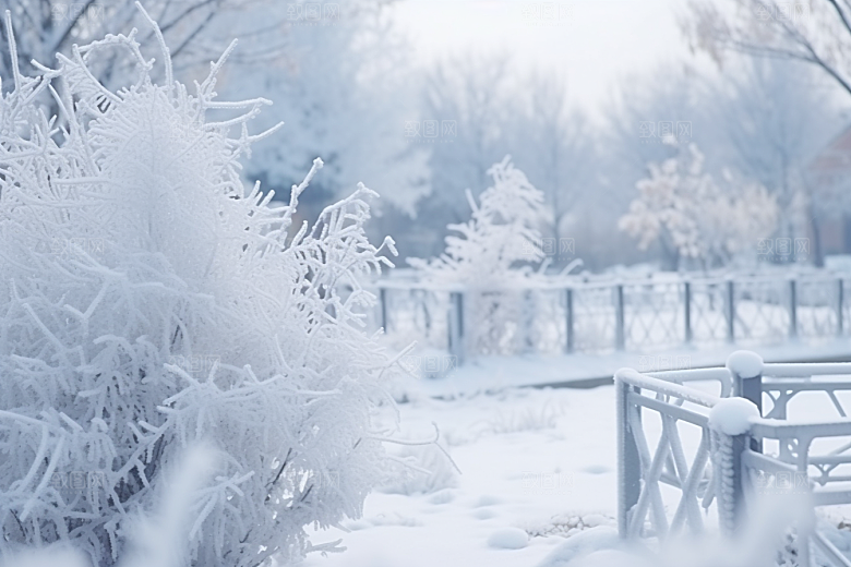 大雪风光冬季唯美摄影图