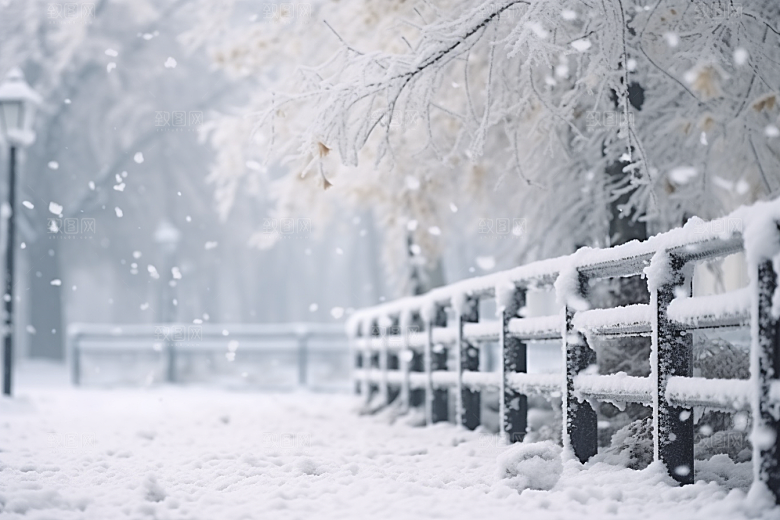 大雪风光自然户外摄影图