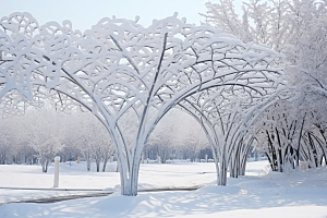 大雪风光景色户外摄影图