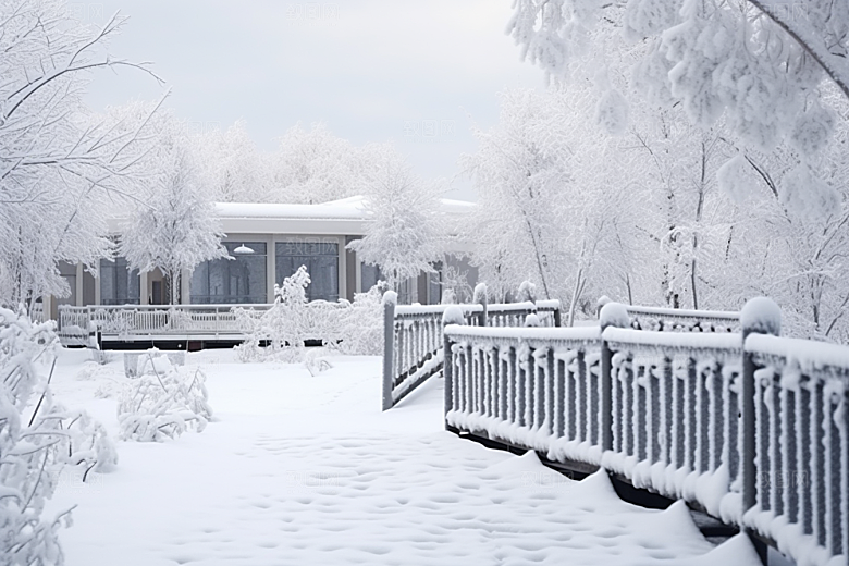 大雪风光高清景色摄影图