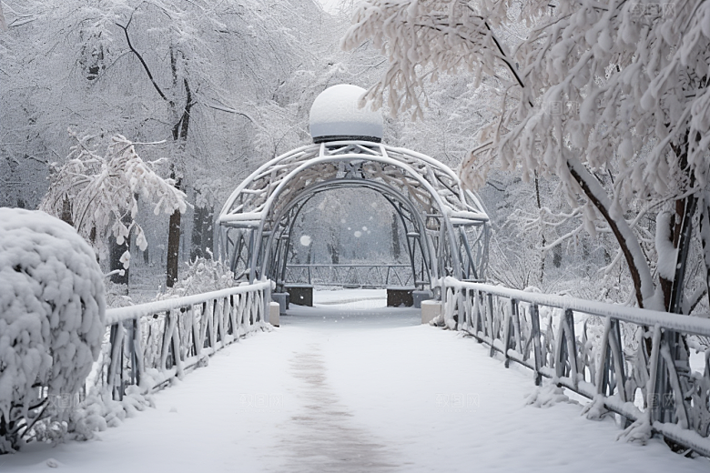 大雪风光室外景色摄影图