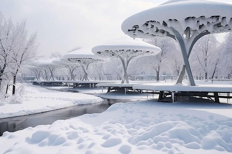 大雪风光室外高清摄影图