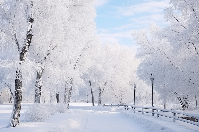 大雪风光唯美高清摄影图