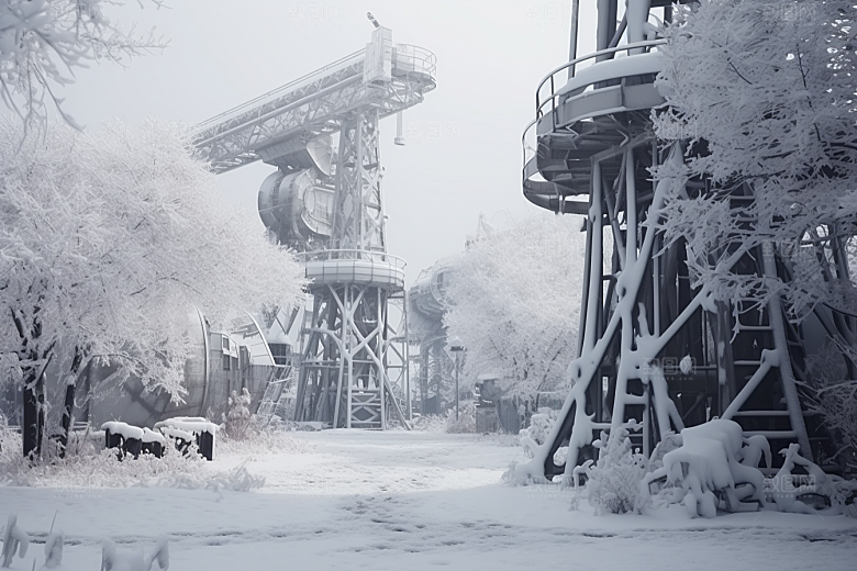 大雪风光景色室外摄影图