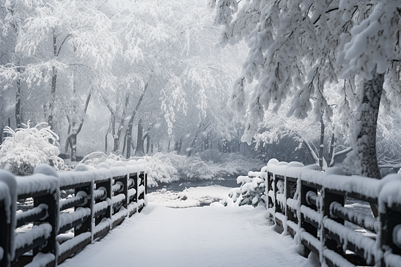 大雪风光室外景色摄影图