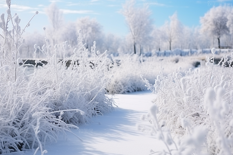 大雪风光冬季景色摄影图