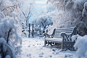 大雪风光唯美室外摄影图