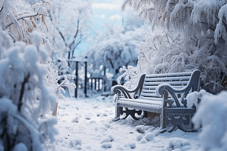 大雪风光唯美室外摄影图