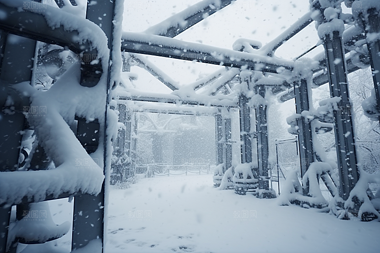 大雪风光自然景色摄影图