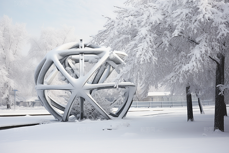 大雪风光景色冬天摄影图