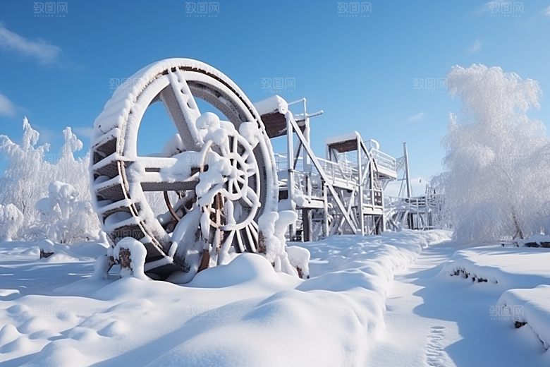 大雪风光唯美环境摄影图