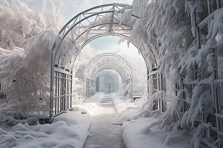 大雪风光自然户外摄影图