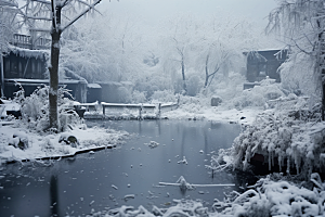 大雪风光高清景色摄影图