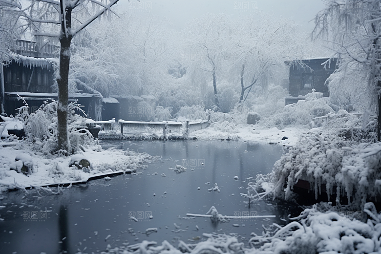 大雪风光高清景色摄影图