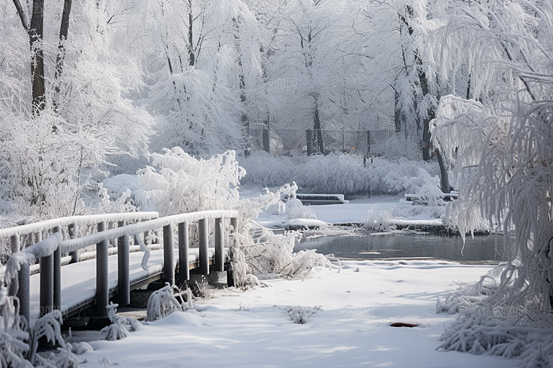 大雪风光户外景色摄影图