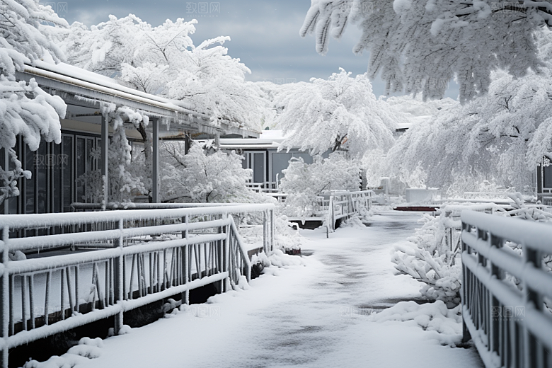 大雪风光唯美自然摄影图