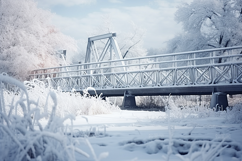 大雪风光冬季自然摄影图