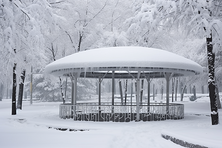 大雪风光自然环境摄影图