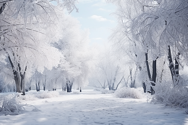 大雪风光景色环境摄影图
