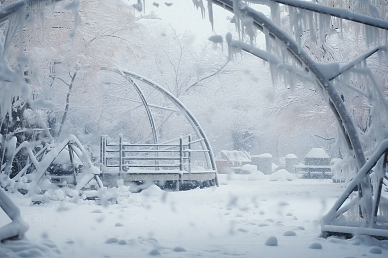 大雪风光自然环境摄影图