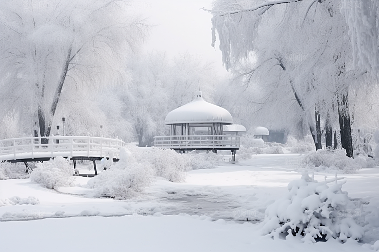 大雪风光户外唯美摄影图
