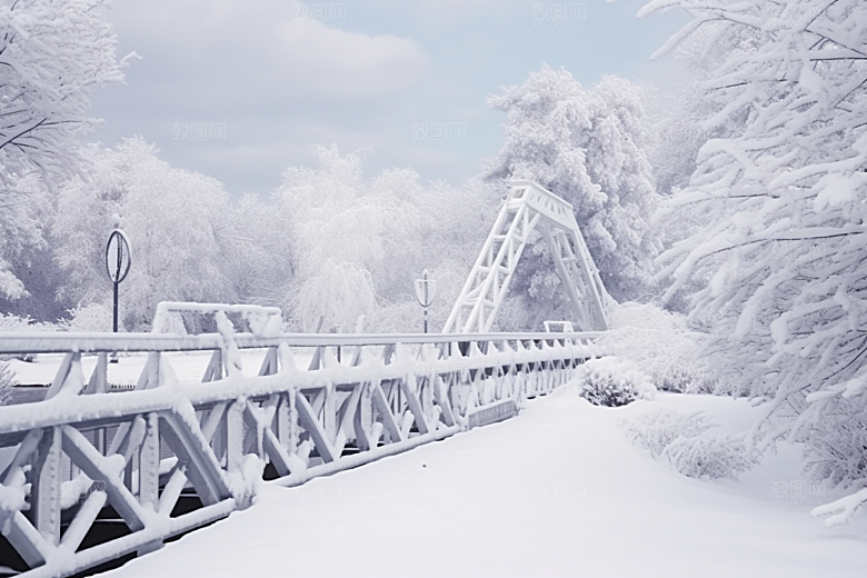 大雪风光室外景色摄影图