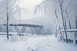 大雪风光环境自然摄影图
