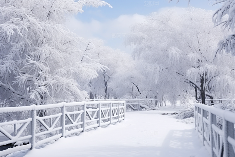 大雪风光冬天景色摄影图