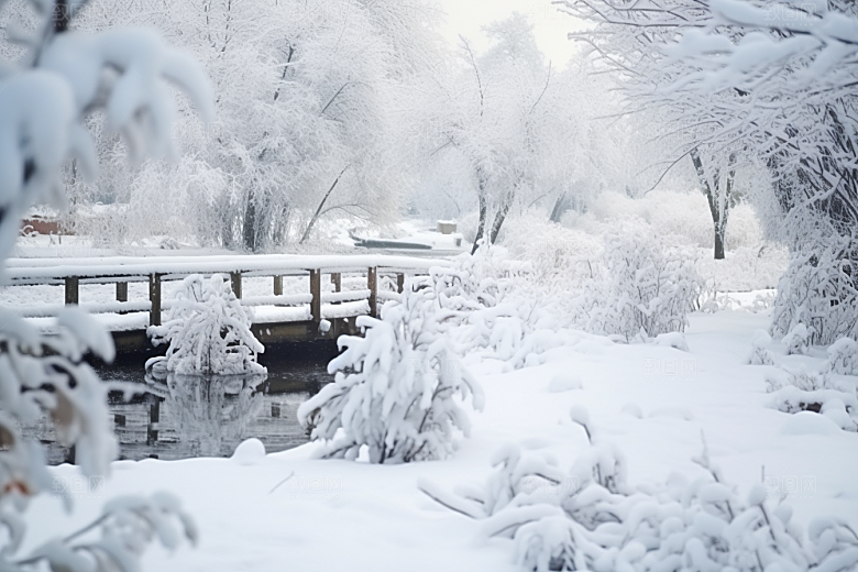 大雪风光景色户外摄影图