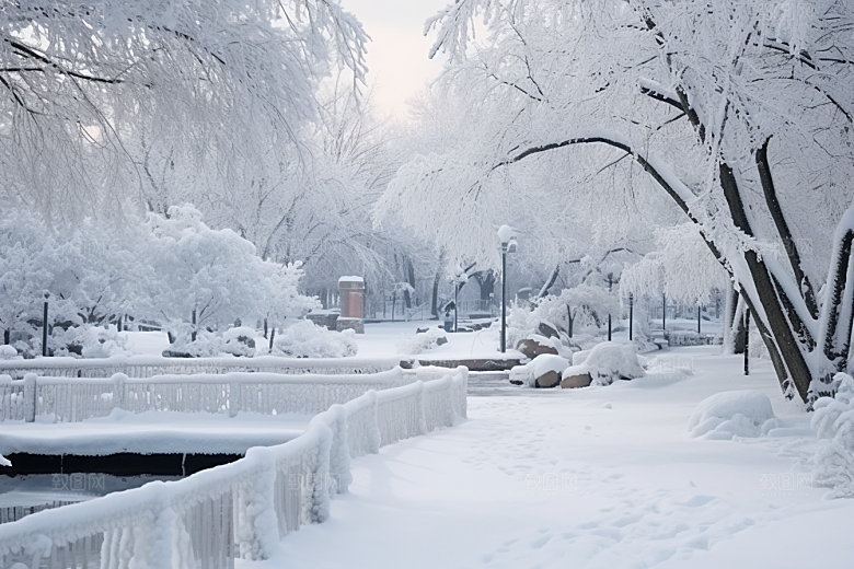大雪风光户外景色摄影图