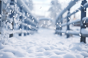 大雪风光唯美冬季摄影图