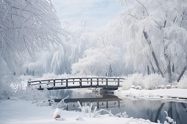 大雪风光高清室外摄影图