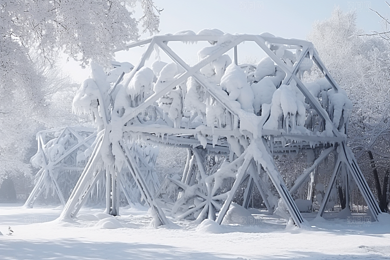 大雪风光室外环境摄影图