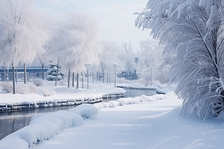 大雪风光高清冬天摄影图