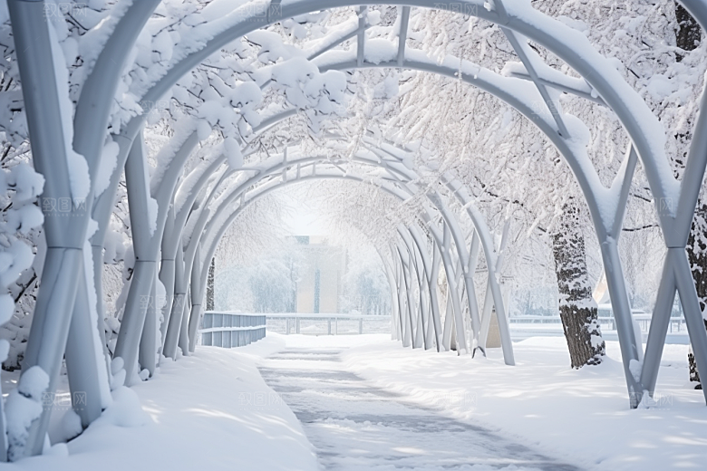 大雪风光唯美冬季摄影图
