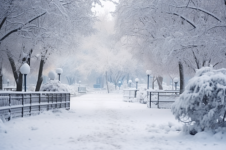 大雪风光自然唯美摄影图
