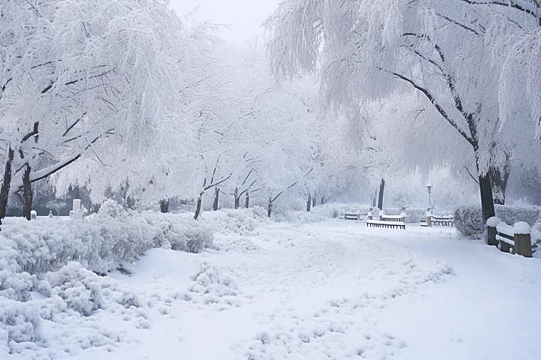 大雪风光户外冬季摄影图
