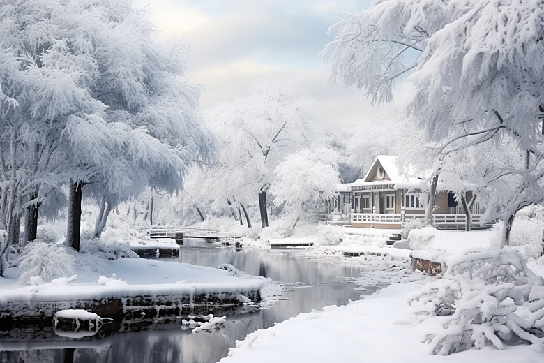 大雪风光环境冬季摄影图