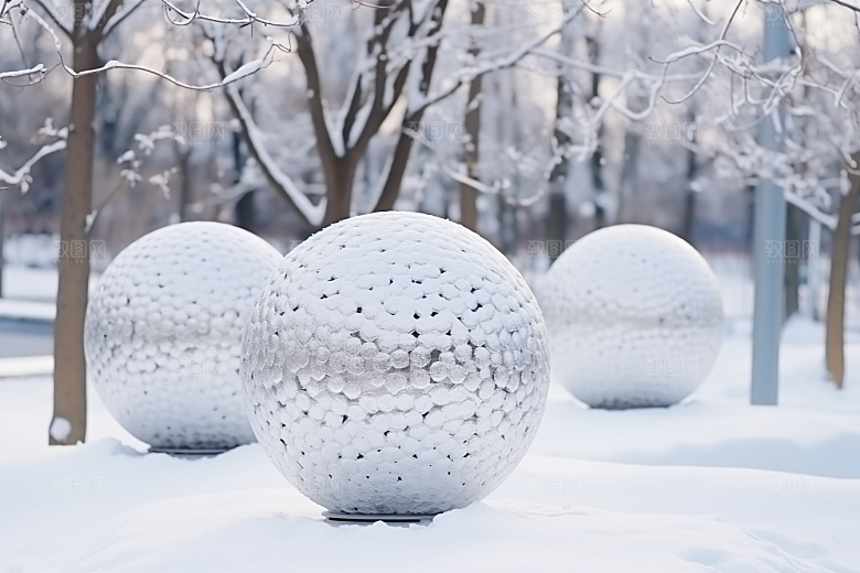 大雪风光寒冷唯美摄影图