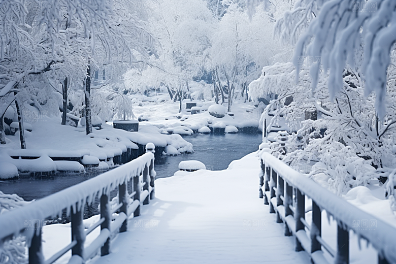 大雪风光唯美自然摄影图