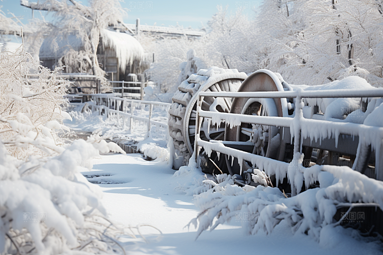 大雪风光自然景色摄影图