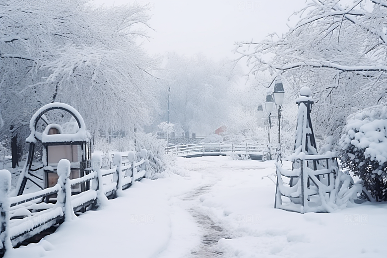 大雪风光户外景色摄影图