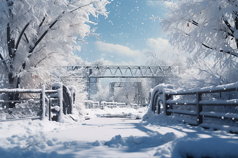 大雪风光环境景色摄影图
