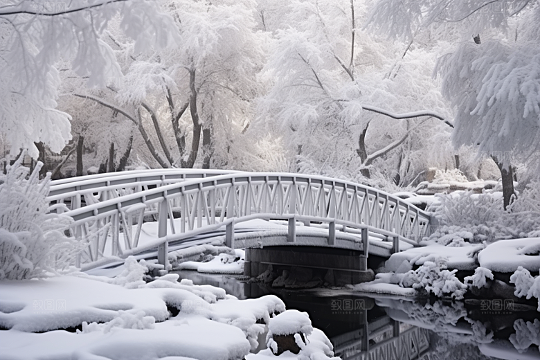 大雪风光冬天景色摄影图