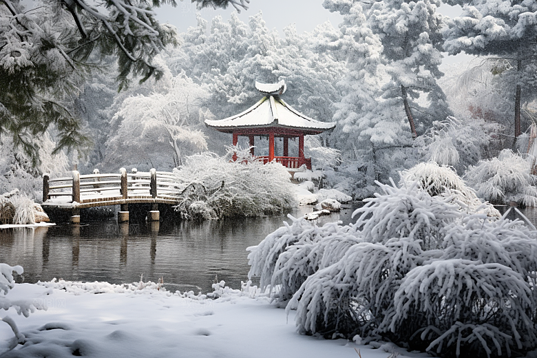 大雪风光冬季环境摄影图