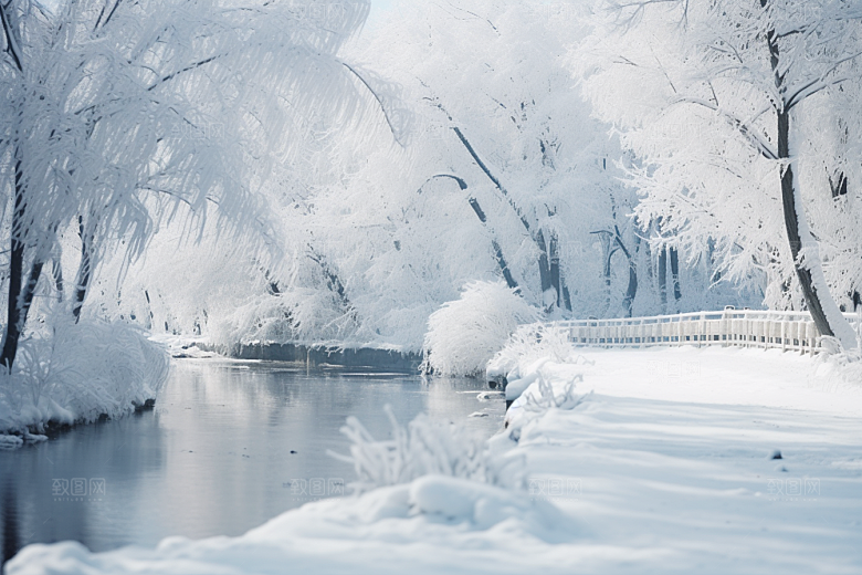 大雪风光高清景色摄影图