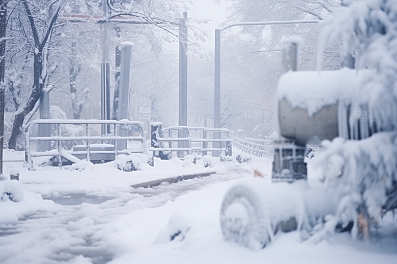 大雪风光户外冬天摄影图